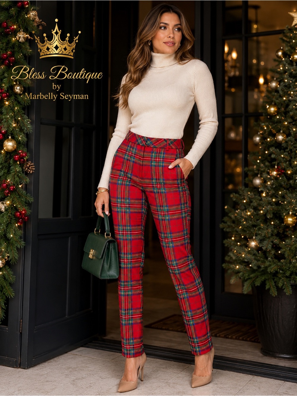 Vineyard Vines Red Stewart Tartan Plaid Wool Blend Holiday Pants Size 2
